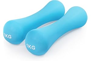 Core Balance Neoprene Bone Dumbbells Set Of 2 Cast Iron Hand Weights Fitness (2 x 0.5kg, 0.75kg, 1kg, 1.5kg, 2kg, or 3kg)