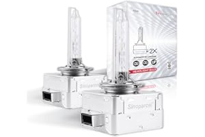 Sinoparcel D1S/D1R 55W Xenon Bulb - 85V 6000K HID Headlight Replacement - Discharge Lamp -Pack of 2-Compatible with 66144 66140 85140 85415 66140XNL