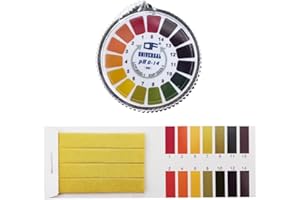 CRLLDPM 1 Rolle PH Teststreifen, Messbereich 0-14, Lackmus Indikator Universalpapier, Mit 80pcs PH Teststreifen von 1-14, PH Wert Indikator Teststreifen, Für Prüfung Vieler Alltäglicher Substanzen