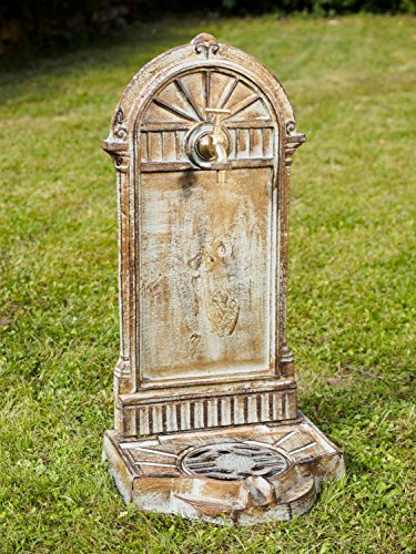 Standbrunnen 64cm Waschbecken 11kg Brunnen Eisen grün Wandbrunnen Antik-Stil - 4