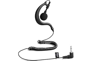 HYS 3.5mm Spina G-Shape Morbido Orecchio Gancio Auricolare Ascolta/Ricevi Solo Auricolare Per Ricetrasmettitori Radio Motorola Icom a 2 vie