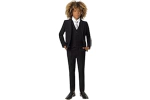 Roco Boys Modern Fit Suit, 3 Piece Wedding Suit, Jacket, Waistcoat & Trouser Set, 1-14 Years