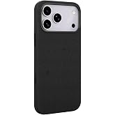 Ottonova iPhone 17 Pro Max İ&ccedil;in Magsafe İle Uyumlu Manyetik Şarj &Ouml;zellikli Arkası Kumaş Yanları Silikon Vegas Kapak Siyah