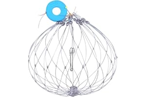 Morkite Rete per Trappola per granchi da Pesca Chiusura Automatica Aperta Filo per Pesci Gabbia per granchi Filo d'Acciaio Pieghevole per Outdoor Pesca Accessori