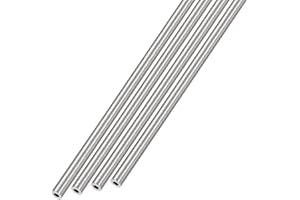 METALLIXITY 304 Inox Acier Tube (2mm OD x 0.5mm Mur T x 250mm L) 4pcs, Droit Tube - pour Maison Ameublement, Machines
