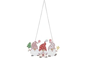 SICAHOMY 5D Diamond Painting Ornamente, DIY Applique Diamant Weihnachten Anhänger Kit Weihnachtsdeko Anhänger Handwerk Wand Hängen Mosaik Kunst Türfenster Dekoration Ornament