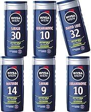Nivea Men Gel Douche 3en1 Energy Edition Limit&eacute;e PSG 250 ml - Lot de 6