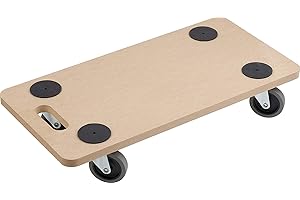 METAFRANC Max-Power 0821300 Carrello a Pianale in Mdf, Ruote in Plastica, Marrone