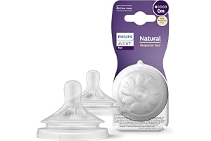 Philips Avent Responsywny smoczek do karmienia Natural 0m, 2 szt. (model SCY961/02), Wypływ 1 - Noworodek
