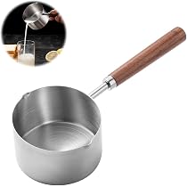 Mini Casserole 200ml Tissting - Acier Inox 304 Induction - Pour Lait, Chocolat, Beurre - Double Bec