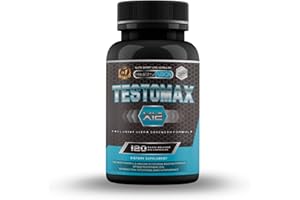 Healthy Fusion TestoMax | Booster de Testosterona Energizante | Maca, Ginseng, Tribulus, Taurina y Vitaminas | Aumenta la masa muscular | Acción quemagrasas y vigorizante | 120u