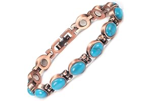 EnerCoppeX Kupfer Armbänder für Arthritis und Gelenke, reines Kupfer magnetische Therapie Armbänder für Karpaltunnel, 3500 Gauss wirksame Magnete für Schmerzlinderung,Schmuck Geschenke (COB-0164)