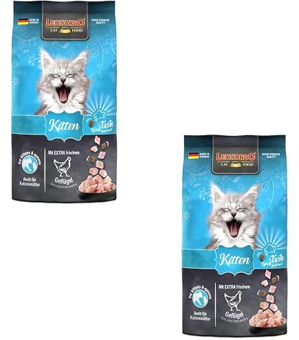 LEONARDO Kitten GF Katzenfutter 300g – Mit Frischem Geflügel & Makrele, Getreidefrei, Made In Germany