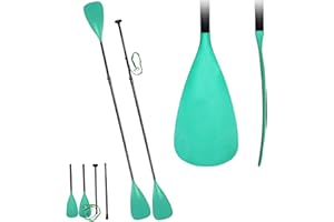 BeGrit Remo Paddle Surf 2 en 1 Remo Kayak Aluminio 4 Piezas Remo Doble Paddle Surf Ajustable Pala Sup Desmontable Set Accesorios Pala Padel Surf para Canoa Board Hinchable