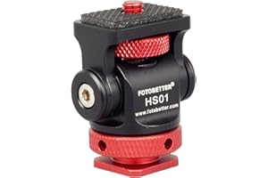 FOTOBETTER Soporte de monitor de cámara para cámaras, giratorio e inclinable, con soporte de monitor ajustable para monitor de 5 pulgadas, 7 pulgadas, videocámara, micrófono, luces de vídeo