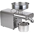 SACLMD 1500W Commercial Oil Press Machine, Oil Extractor, Stainless Steel, Automatic, Cold Hot Food Grade, 110V