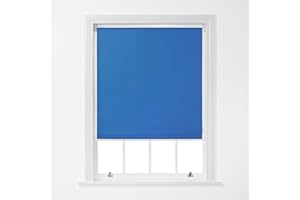 A.Unique Home Trimmable Blackout Roller Window Blind in a Variety of Colours and Sizes - 6FT - Royal Blue - 180cm (W) x 170cm (L) | 70.8" (W) x 66.9" (L)