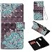Produktbild Samsung A6 PLUS Hülle, Samsung A6 PLUS Schutzhülle, Samsung A6 PLUS cover,Alfort Lederhülle Flip Hülle Cover Wallet Case für Samsung A6 PLUS Smartphone Taschen Handytasche(Blaue Blume)