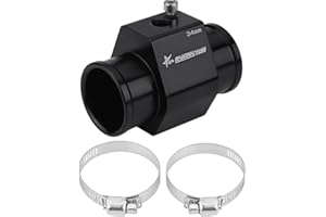 Gemeinsames Rohr, Qiilu Wassertemperatur Auto, Auto Wassertemperatur Kühlerschlauch Wassertemperaturanzeige Sensor Adapter(34mm)