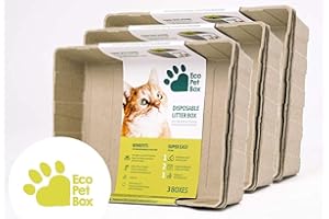 Disposable Cat Litter Tray - EcoPetBox - Various packs - Eco Friendly - Liquid Proof - Lightweight (20 Pack)