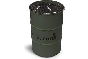 Barbecook Barbacoa de carbón Edson, Barbacoa de Barril, Army Green, 60x60x90cm