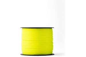 SNURO Corda di nylon (2mm, 100M, giallo fluo) - Corda in poliammide fluorescente intrecciata per qualsiasi applicazione - Resistente agli agenti atmosferici Forza di rottura 95kg