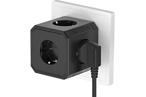 DYNOPULS Steckdosenverteiler 5-Fach, Schwarz