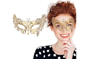 Lady of Luck Venezianische Maske Metall, Maskerade Maske Damen Metall Masken Ball Masken Ideal für Partys und Maskeraden