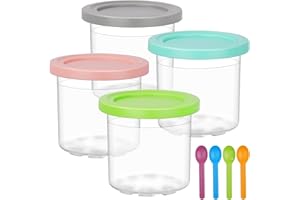 Yitriden 4er-Set Creami Behälter, Eisbehälter für Speiseeis mit Deckel für Ninja Eismaschine, spülmaschinenfest, für NC301 NC300 NC299AMZ