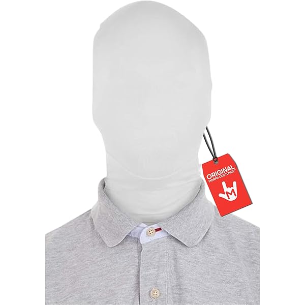 Masques Et Cagoules Blancs - Lot De 2 (avec Et Sans Découpe Yeux) - Respirant, élastique - Pour Cosplay, Sport, Protection