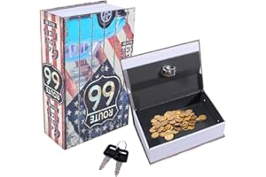 Lotvic Buchsafe Tresor, Buchtresor mit Schlüssel, 18 x 11,5 x 5,5 cm Wörterbuch Buch Safe, für Geld Schmuck Wertvolle Objekte Büro Hause