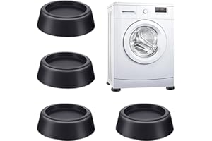 FEMONGY schwingungsdämpfer waschmaschine, 4 stück antirutschmatte waschmaschine - verhindern, dass sich die Waschmaschine bewegt - antivibrationsmatte waschmaschine für Waschmaschinen Trockner 4,45cm