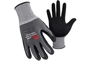 QEARSAFETY 3 Pairs General Purpose Microfoam Breathable Nitrile Rubber Palm Coated Work Gloves, Knitted Elastic Liner, Abrasion, Grip, Dexterity, For All Kinds of Jobs, 9/L