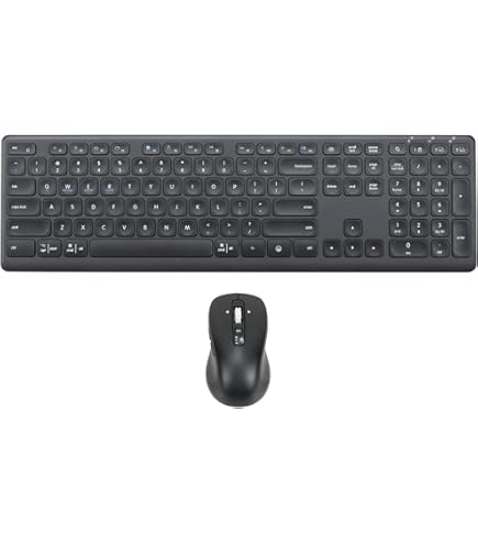 Combo Tastiera E Mouse Wireless M9300 | Ricevitore USB 2-in-1 + Bluetooth | Multi Dispositivo | Silenziosa - Foto 3