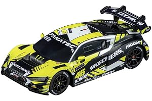 Carrera GO!!! 20064230 Audi R8 LMS GT3 Slotbil i skala 1:43, Officiell licens för en äkta racingkänsla, perfekt för barn från 6 år, Ready to Race, raceaction hemma