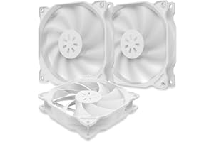 upHere Bianca Ventole 120mm ad Elevata Prestazione - Involucro Standard - utilizzo Versatile - Estremamente Silenzioso ed efficiente (3 Pezzi),12WT3-3…