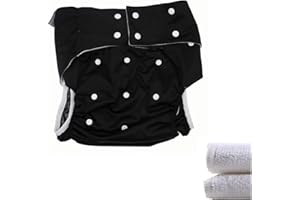 Lukloy – ado/adultes couches en tissu avec 2 pcs inserts pour incontinence Care – Double Ouverture Poche lavable réglable réutilisable Leakfree