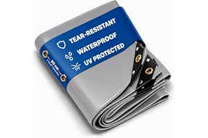 UMBRELLA® Presenning 650 g/m² 4x7 m (28 m²) Grå – rivtålig PVC-vävpresenning, 100% vattentät & UV-beständig, mässingsöljetter