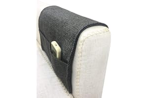 IPENNY Anti-Slip Couch Sofa Armrest Organiser Chair Bedside Storage Pocket TV Remote Holder Bed Storage Pocket Bag for Cellphone Notepad Book Magazines Holder Pouch (#C1-Dark Grey (Dual Pockets on each end))