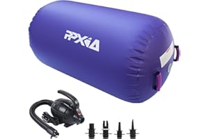PPXIA Airspot Air Track Matte – Air Roll Air Barrel ginnastica, tappetino da ginnastica con borsa e pompa, tappetino da allenamento per casa, taekwondo, yoga, palestra, fitness