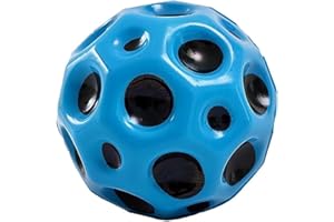 SALPPLEA Packung mit 1 Mondbällen, Hochsprung-Gummiball, Weltraumball, Mondball, High-Bounce-Lochball,Space Ball Moon Ball, Mini Bouncing Ball Toy.（Blau）
