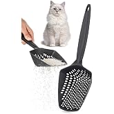 Eynel K&uuml;&ccedil;&uuml;k Delikli Kedi Kumu Eleme K&uuml;reği, Ince Taneli Dar Aralıklı Pet Tuvalet Temizleme Eleği S&uuml;zge&ccedil; (Siyah)