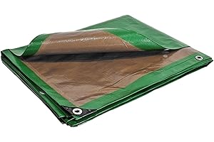 Tecplast Bâche Pergola 3x5 m HQ250PR Verte et Marron - Haute Performance - Toile Pergola ou Tonnelle étanche pour terrasse