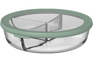 Mepal - Glasförvaringslåda Bento med 3 Fack Cirqula - Matlagningsbehållare - Värmetålig upp till 550 °C, utan lock - Lämplig
