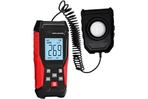 GAIN EXPRESS Digital Luxmeter Tragbare Photometer Belichtungsmesser Beleuchtungsstärke Lichtmesser mit 200.000 Lux Bereich LCD Display, Beleuchtungsmessung für Innen- und Außenpflanzenanbau