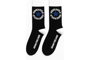 BEYOND HAPPY Newcastle Cotton Rich Socks UK 7-11 – Stylish Blue Star Geordie Design – Soft, Durable & Comfortable Everyday Wear Toon Socks