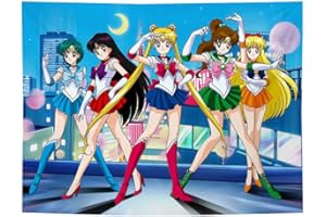 IFHDO Arazzo Sfondo Panno Appeso Arazzo di Anime di Cartoni Animati Giapponesi Arazzo di Sailor Moon Decorazione Della Stanza Comodino Panno Da Parete