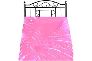 OYICLYEA Rubber Bed Sheet, Waterproof Sheet, Kingsize, Waterproof, Protects The Against Water Wetting Mattress, Easy To Clean, Foldable, Pink (2×2.1m)