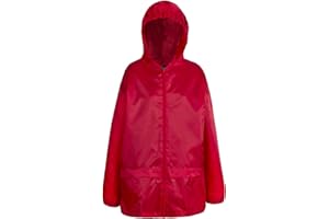 Style It Up Kids Hooded Raincoat Kagouls Jacket - Unisex Kids Boys and Girls - Showerproof, Breathable, Lightweight - Age Range from 7 to 13 Years