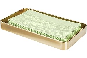 mDesign Taca łazienkowa - idealna do stylowego przechowywania kosmetyków - Stylowe akcesorium łazienkowe do ręczników do rąk dla gości, perfum, biżuterii itp. - Miękki mosiądz